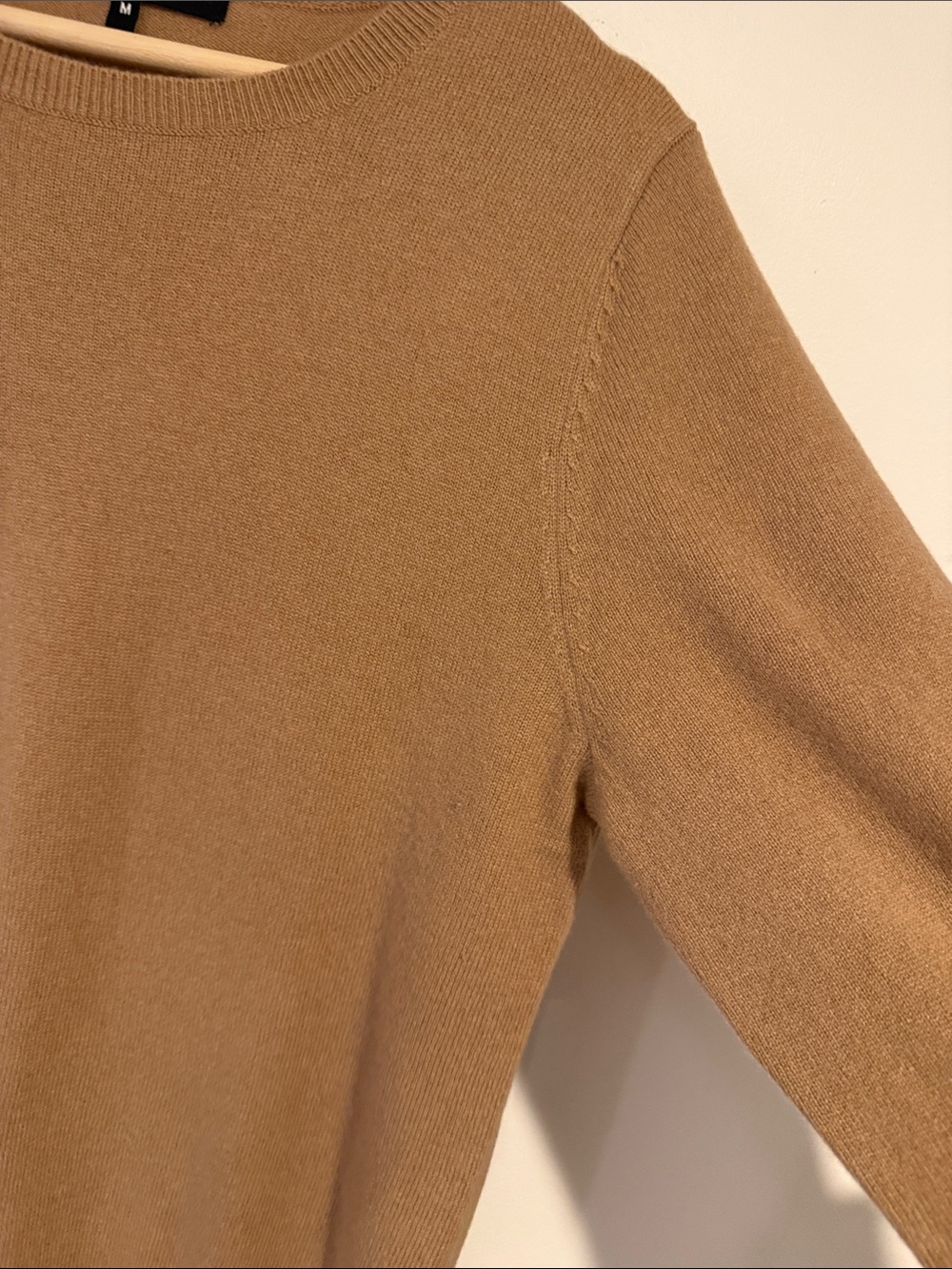 Quince Women’s  Crewneck Cashmere Sweater in Camel Brown - Medium - Picture 3 of 8